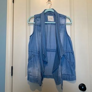 Draped Denim vest
